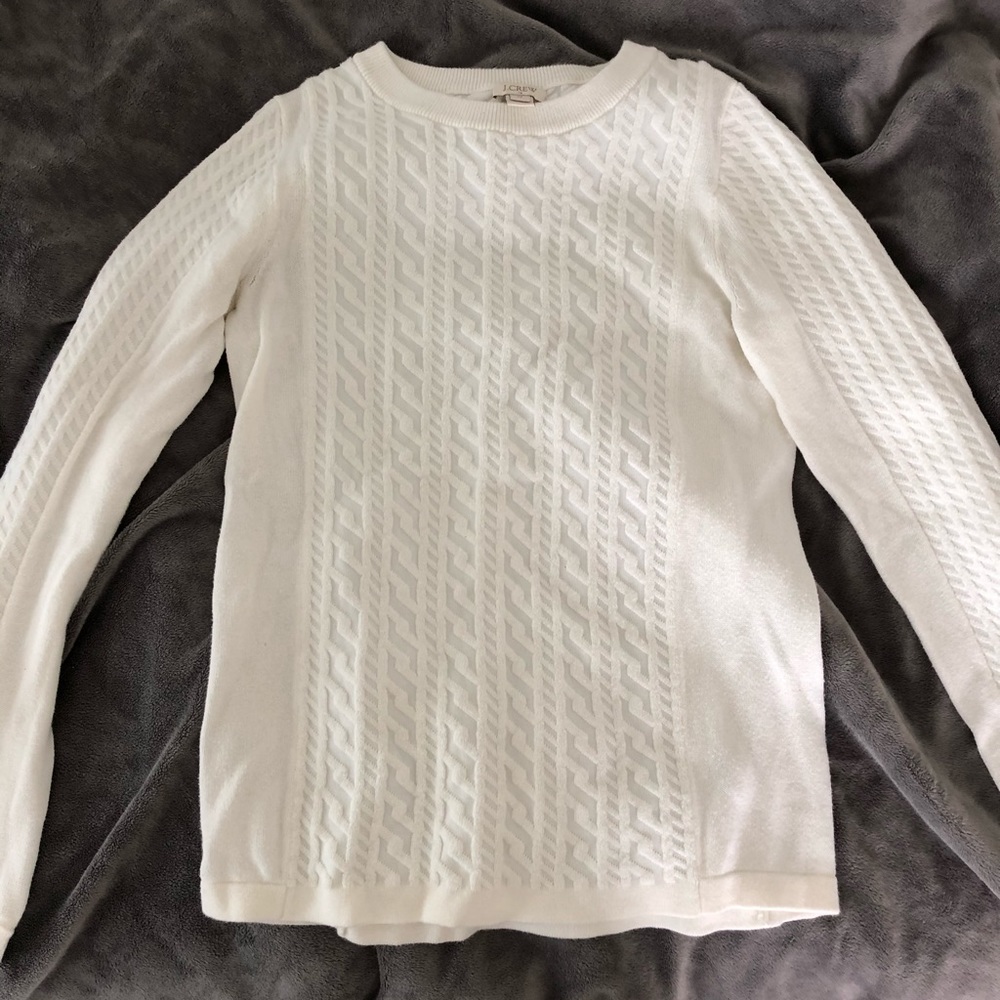 White J Crew factory sweater